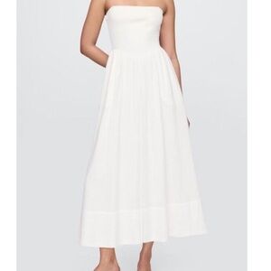 GAP Cotton Crinkle Gauze Maxi Dress in White